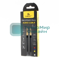 Кабель аудио Cablexpert CCAB-01-35MM-1MB, 3.5 Jack (M)/3.5 Jack (M), черный, 1м, блистер