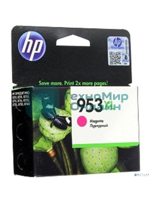 Картридж струйный HP 953XL F6U17AE пурпурный для HP OJP 8710/8715/8720/8730/8210/8725 (1600 стр.)