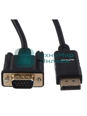 Кабель GoPower DISPLAYPORT-VGA 1.8M 00-00027497 черный