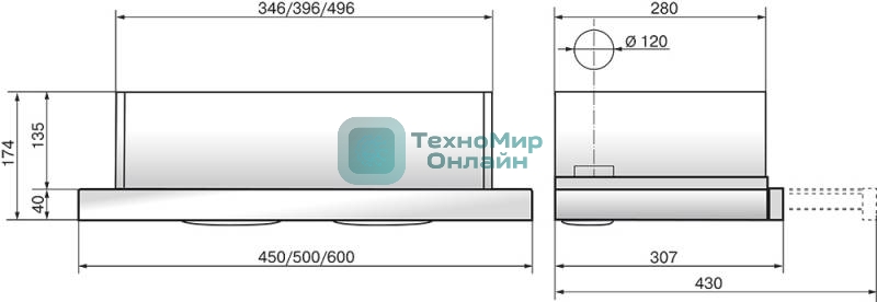 Вытяжка встраиваемая Elikor Интегра Glass 60Н-400-В2Д нержавеющая сталь/стекло черное, 60 см, 400 куб. м/ч, 55 дБ