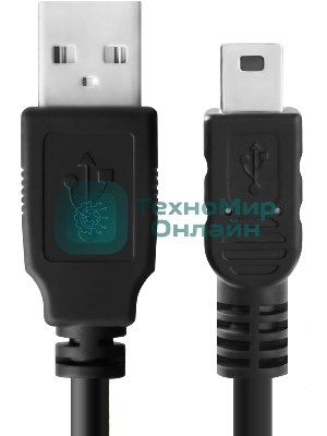 Кабель Greenconnect интерфейсный USB 2.0 1.8m Premium AM/mini 5P, 28/28 AWG двойное экранирование, антифриз, черный