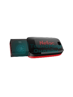 Флешка USB Netac U197 (NT03U197N-032G-20BK), 32Gb, USB 2.0, R/W 25/10, черный/красный