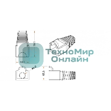 Изолирующий колпачок Hyperline BOOT-BK-10 для разъемов RJ-45, черный (10 шт.)