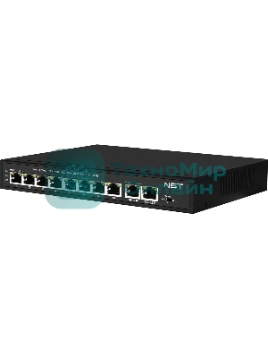 Kоммутатор Passive PoE NST NS-SW-8F2F-P/A - Fast Ethernet на 10 портов. Порты: 8 х FE (10/100 Base-T, 52V 4,5(+) 7,8(–)) совместимы с PoE (IEEE 802.3af/at), 2 x FE (10/100 Base-T) Uplink. Мощность PoE на порт - до 30W.