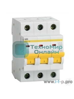 Выключатель автоматический модульный 3п C 40А 4.5кА ВА47-29 IEK MVA20-3-040-C