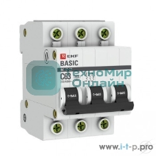 Выключатель автоматический EKF mcb4729-3-50C 3P 50А (C) 4,5кА ВА 47-29 Basic