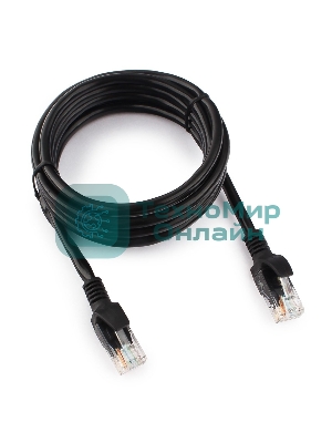 Патч-корд UTP Cablexpert cat.5e, 2м, литой, многожильный, черный
