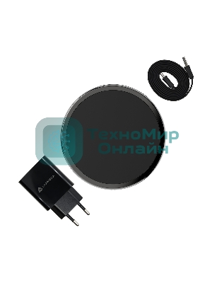 Сетевое зарядное устройство Lyambda Беспроводное LNT3-BK. Цвет черный