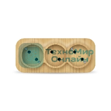 Розетка 3-м ОП 10А IP20 без заземл. сосна IONICH 1455