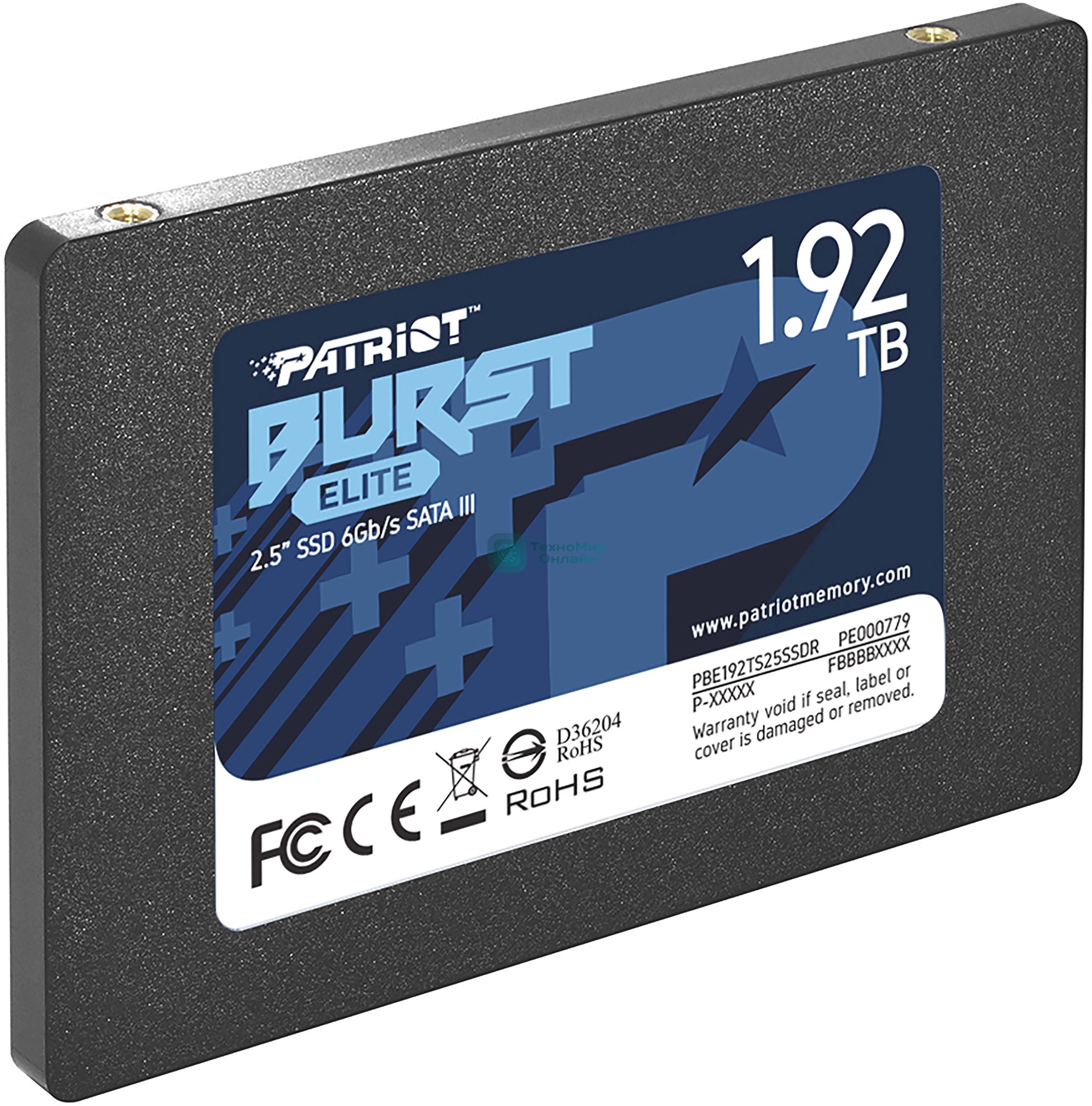 Накопитель SSD Patriot Burst Elite, 1.92Tb, SATA, 2.5