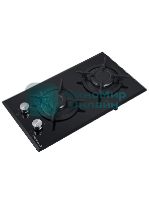 Газовая варочная панель Maunfeld EGHG.32.1CB/G, 2 конфорки, закаленное стекло, черный