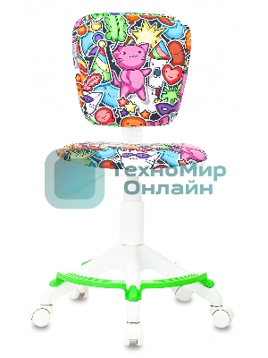 Кресло Бюрократ CH-W204/F мультиколор, ткань, 120 кг, подставка для ног