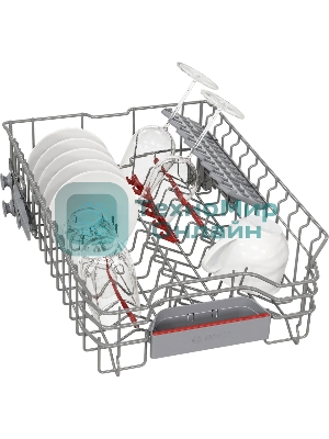 Встраиваемая посудомоечная машина Bosch SPV6EMX76Q, серебристый, 44.8 см, 10 компл., 44 дБ, класс A+++