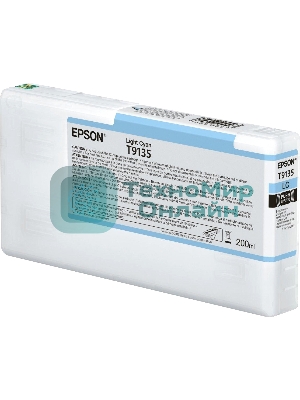 Картридж струйный Epson T9135 (C13T913500) светло-голубой (200 мл) для SureColor SC-P5000, SC-P5000V