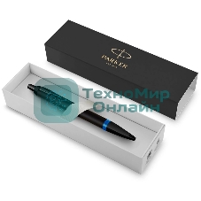 Ручка шариковая Parker IM Vibrant Rings K315 (CW2172941) Marine Blue PVD, M, синие чернила, подарочная коробка