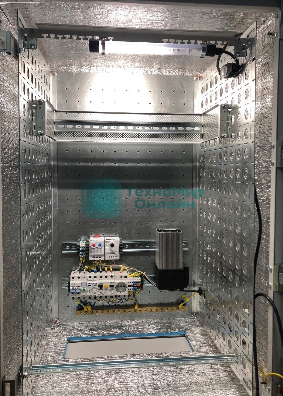 Шкаф уличный всепогодный укомплектованный настенный ЦМО ШТВ-НН, IP54, 12U, корпус: сталь нержавеющая, 600х600х500 мм (ВхШхГ), серый