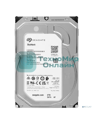 Жесткий диск HDD Seagate SkyHawk 2Tb SATA 5400 rmp 6Gb/s 256Mb 3.5
