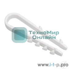 Дюбель-хомут d19-25 мм для круглого кабеля нейлон белый (уп. 100 шт) IEK UHH35-19-25-100