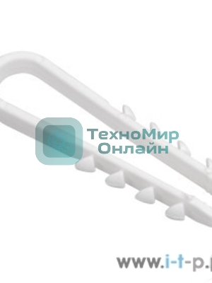 Дюбель-хомут d19-25 мм для круглого кабеля нейлон белый (уп. 100 шт) IEK UHH35-19-25-100