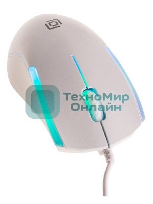 Мышь проводная Oklick 245M белый, 1000 dpi, USB, кнопки - 3