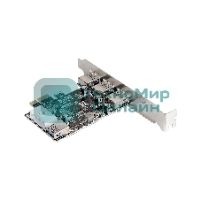Контроллер ExeGate EXE-367 PCI-E 2.0, 3*USB 3.0 ext + 1*USB 3.0 int, разъем доп.питания (OEM)