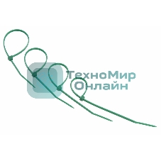 Хомут-стяжкa нeйлонoвая Rexant 150x2,5 мм, зеленая, упаковка 25 шт.