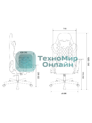 Кресло Бюрократ VIKING 7 KNIGHT B FABRIC черный, ткань, 120 кг, механизм качания