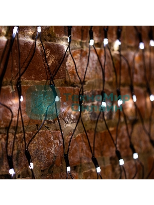 Гирлянда Neon-night Сеть 2х2х1.5 м, свечение с динамикой, прозрачный ПВХ, 136 LED, 230 В, цвет свечения белый