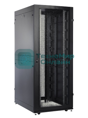 Шкаф серверныйЦМО! ПРОФ напольный 42U (800x1200) дверь перфорированная 2 шт., черный, в сборе (ШТК-СП-42.8.12-44АА-9005)