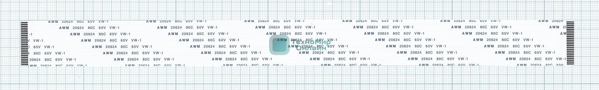Шлейф универсальный 24pin, шаг 1 мм, длина 30 см