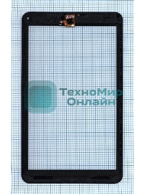 Сенсорное стекло (тачскрин) для Irbis TZ16, черное с рамкой