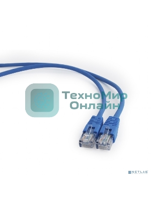 Патч-корд UTP Cablexpert cat.5e, 3м, литой, многожильный, синий