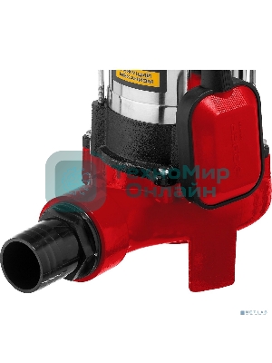 Насос ЗУБР НПФ-1100-Р фекальный погружной 1100Вт пропускная способность 245 л/мин напор 8м чугунн