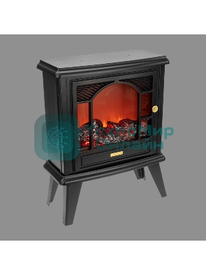 Светодиодный камин Neon-night Гранд Шале с эффектом живого огня 45х18х56см, работает от батареек 3хС (в комплект не входят) или от USB (в комплекте), черный