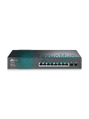 Коммутатор TP-Link JetStream 10-Port Gigabit Smart Switch with 8-Port PoE+, 8× Gigabit PoE+ Ports, 2× Gigabit SFP Slots, 802.3at/af, 150 W PoE Power, 1U 13-inch Rack-mountable Steel CaseIntegration with Omada SDN Controller, 802.1Q VLAN, STP/RSTP/MSTP, IGMP Snoopi