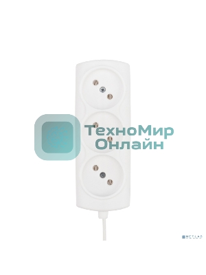 Удлинитель PROconnect STANDARD 3 гнезда, 1.5 м, 2х0.75 мм², б/з, белый