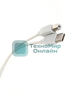 Кабель AM/BM USB2.0 3м Telecom USB 2.0 A-->B 3.0m, белый/серый, TC6900-3.0M