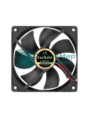 Вентилятор 12В DC ExeGate ExtraPower EP12025B2P (120x120x25 мм, 2-Ball (двойной шарикоподшипник), 2pin, 1850RPM, 30dBA)