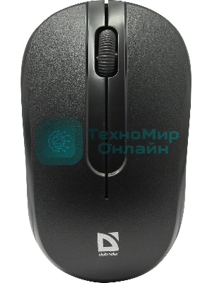 Мышь беспроводная Defender Datum MM-285 черный, 1600 dpi, радиоканал, USB, кнопки - 3