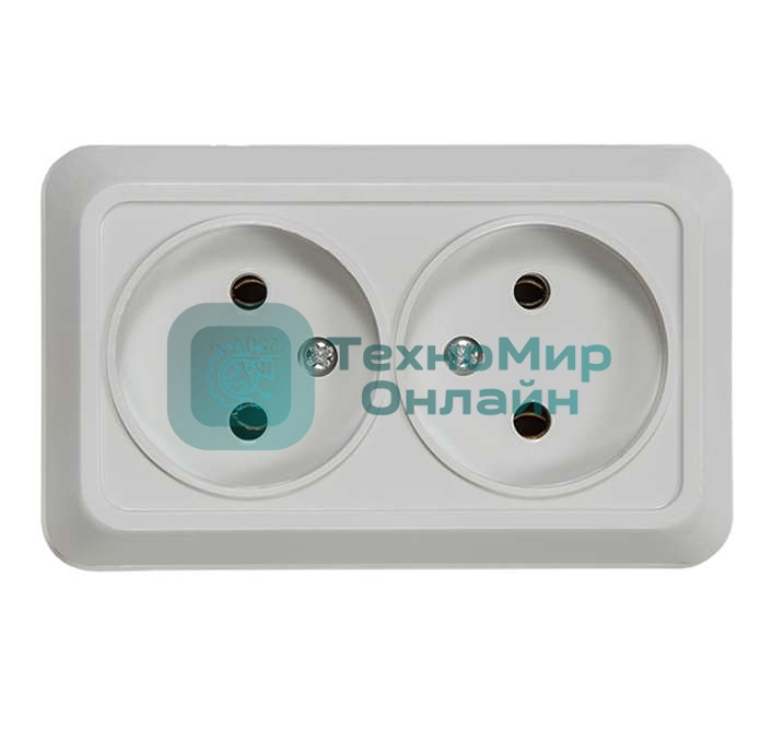 Розетка 2-м BOLLETO накл. 7102 белый ASD/IN HOME 4680005959822