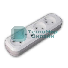 Колодка удлинителя 4 гнезда без заземления Makel