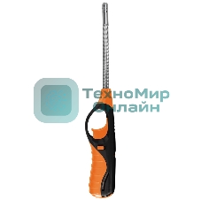 Ecos Зажигалка газовая BBQ ECOS 88С-O, с газом, с защитой от ветра, оранжевая с черным