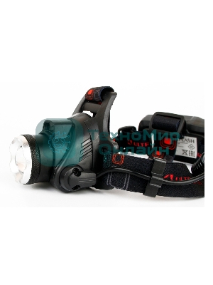 Фонарь Ultraflash налобный с аккумулятором E1336 3,7В, черный, 1LED, 4 Ватт, фокус, 2 ак 4 реж, сенсор, бокс