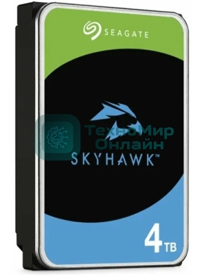 Жесткий диск Seagate 4Tb Skyhawk (ST4000VX016) OEM Serial ATA III, 5400 rpm, 256mb, для видеонаблюдения