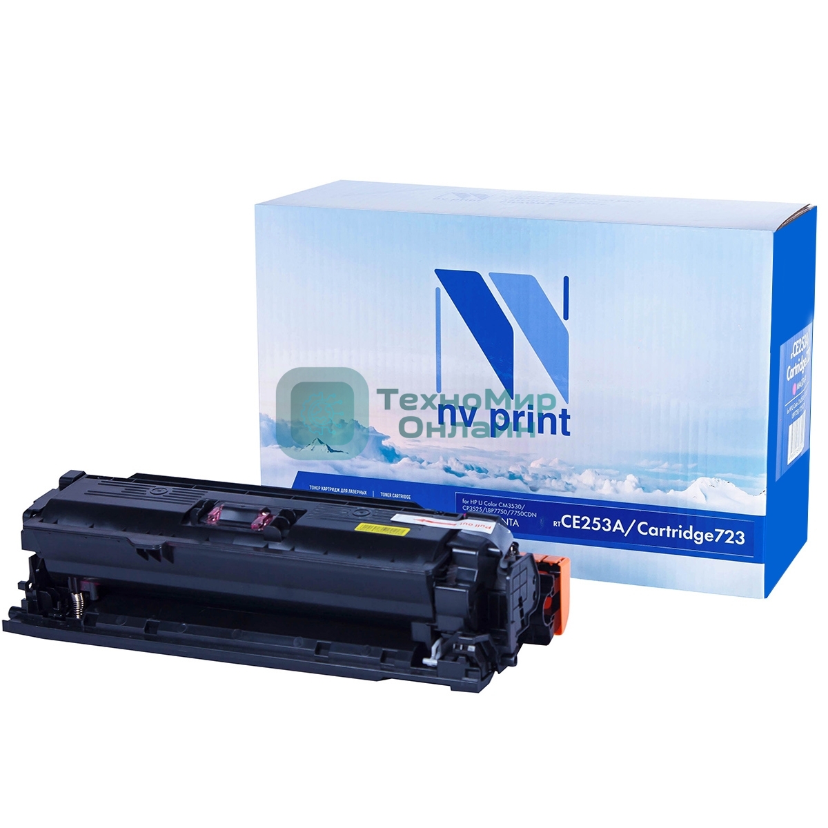 Картридж лазерный NVPrint совместимый HP CE253A/Canon 723 Magenta для LaserJet Color CP3525/CP3525dn/CP3525n/CP3525x/CM3530/CM3530fs/Canon i-SENSYS LBP7750Cdn (7000k)