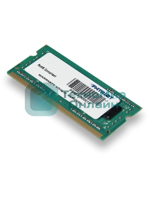 Оперативная память Patriot, DDR3L, 4GB (1x4 GB), 1600 MHz, CL11, SO-DIMM