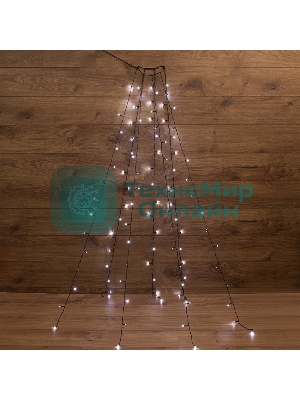 Елочная гирлянда с кольцом Neon-night 7 нитей по 1,5 метра, цвет диодов белый, не соединяется