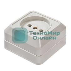 Розетка 1-м BOLLETO накл. 7022 белый ASD/IN HOME 4680005959785