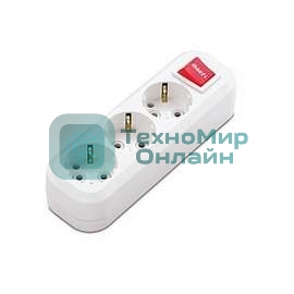 Колодка удлинителя Makel 3 гнезда с заземлением c выключателем