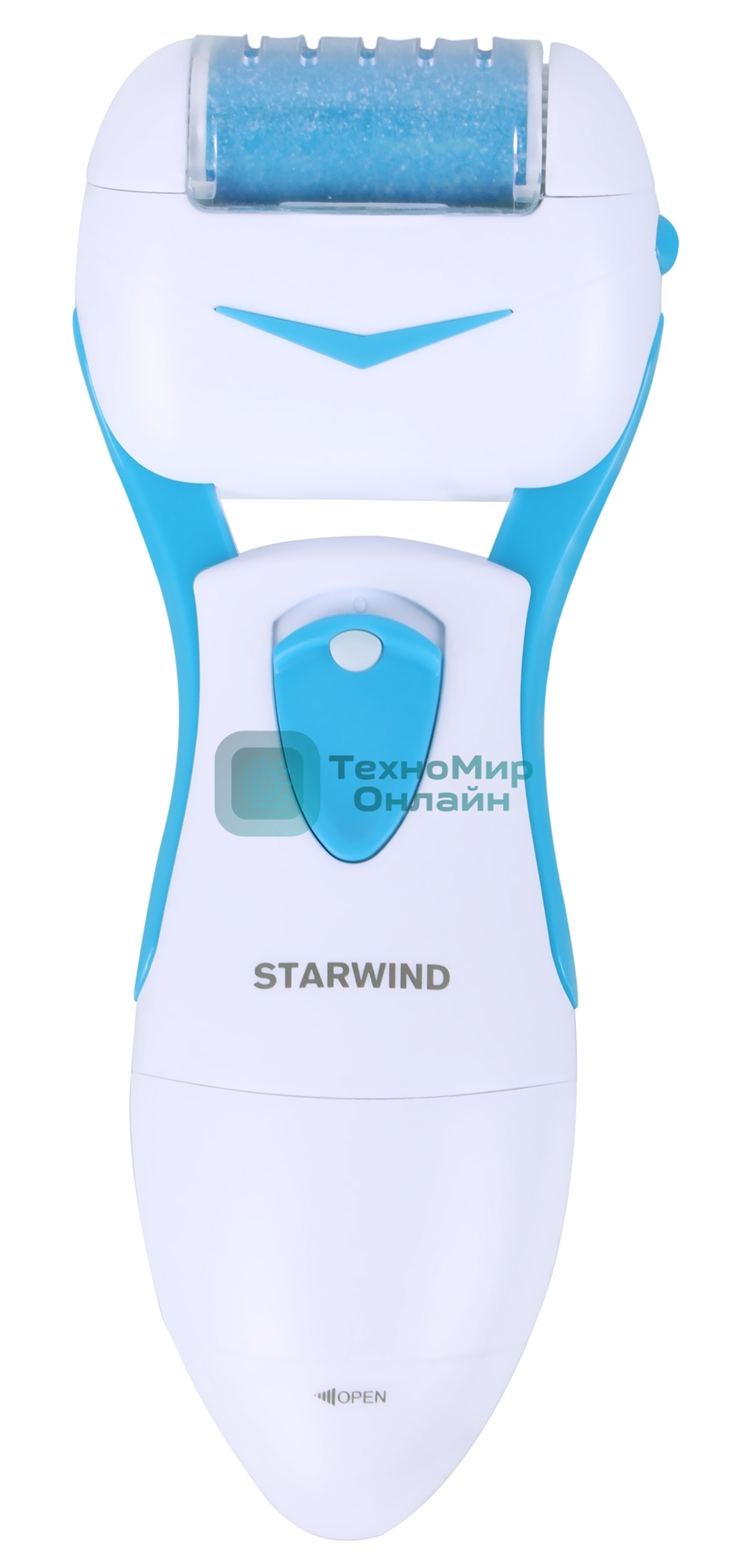 Пилка электрическая Starwind SBS 2014 для стоп, синий/белый, 2 насадки